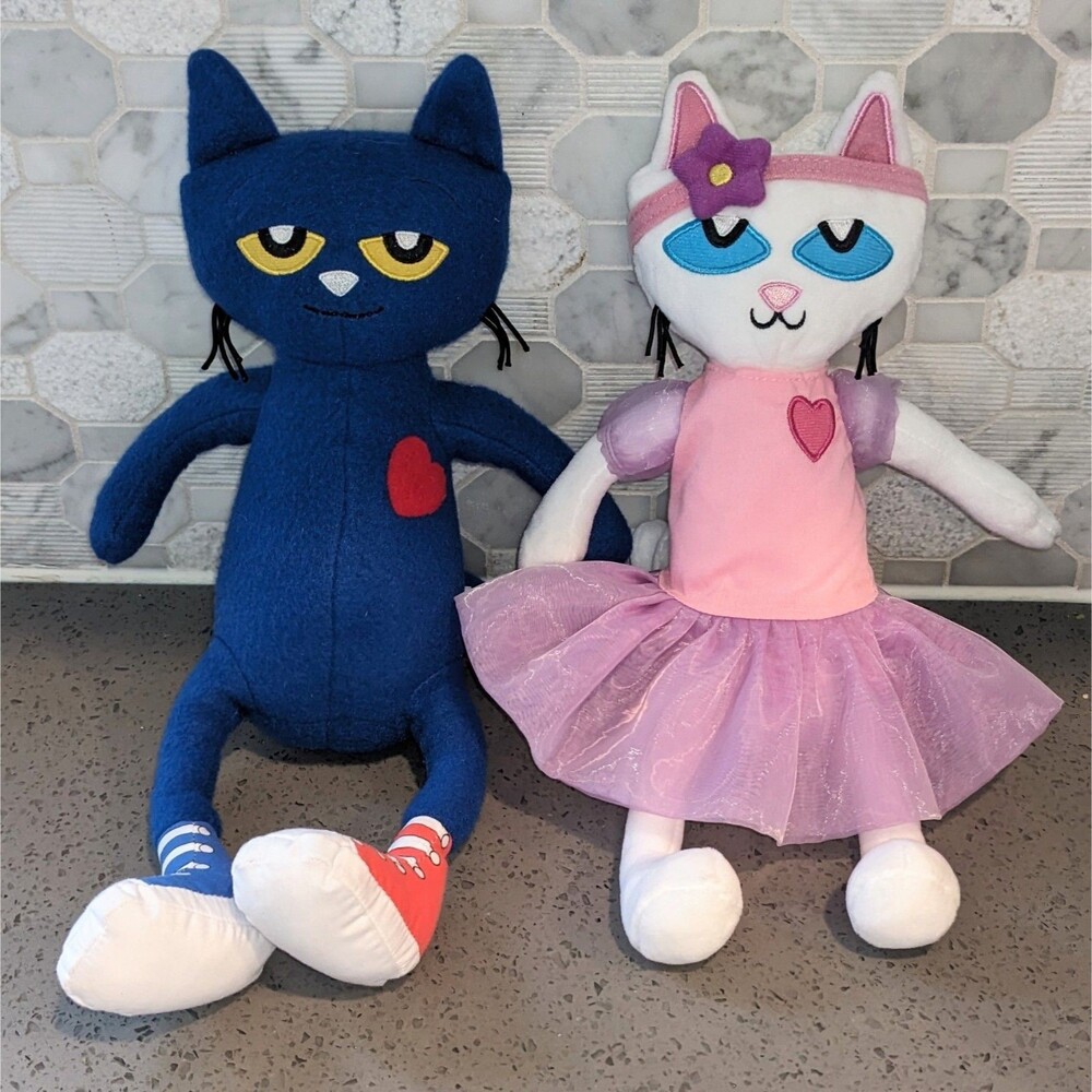 Pete the Cat & Callie Plush Set 11” Merrymakers Stuffed Animals